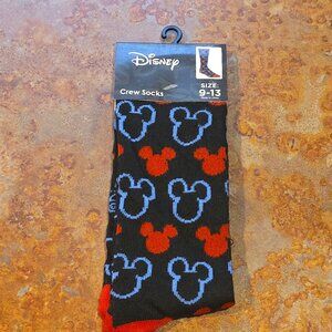 NEW Disney's Mickey Mouse UNISEX Crew Socks Size 9-13